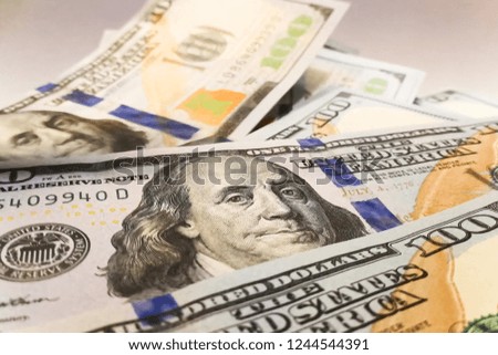 American dollars. Money banknotes. Bill of money dollar bills.