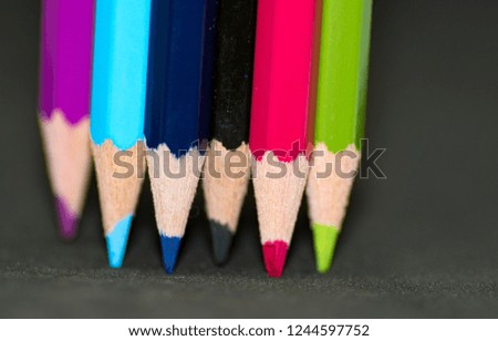 Color pencil art artistic on the black background 