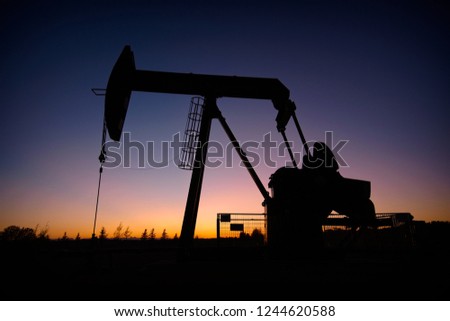 Oil Pumpjack Silhouette