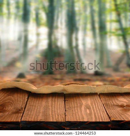 Old wooden table for Your photo montage