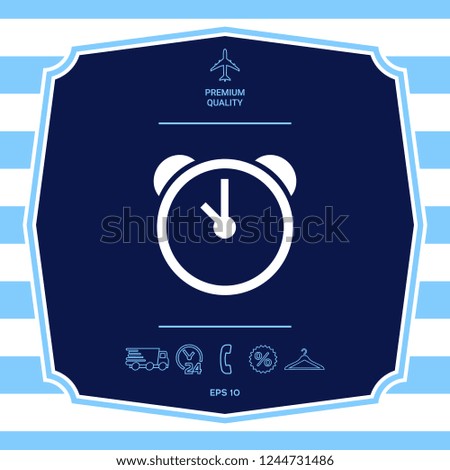 Alarm clock icon. Graphic elements for your design