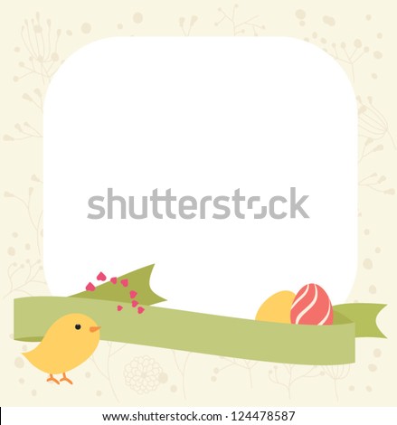 Happy Easter Card. Vector element