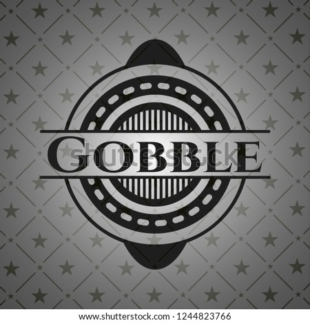 Gobble dark emblem. Retro