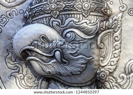 Garuda Face by Silverware Carving