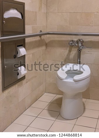 Interior of bathroom for disabled people