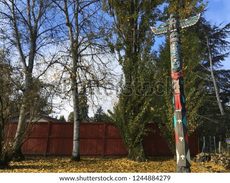 Vintage Totem Pole in Pacific Northwest