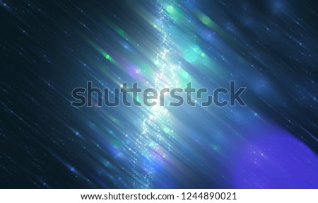 Abstract blue bokeh circles. Beautiful illustration background with particles.