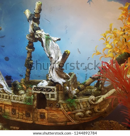 Pirate ship underwater