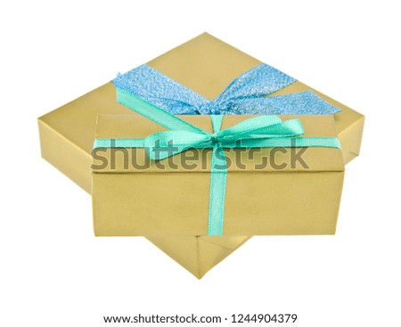 boxes with gifts isolated on white background