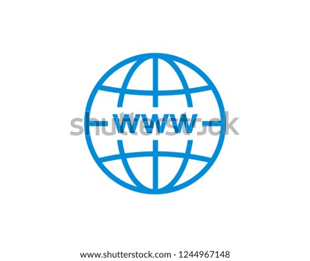 World, web icon, internet symbol vector