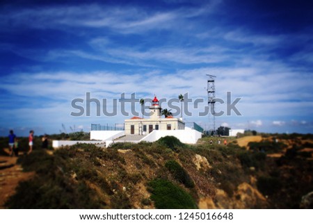 The Ponta da Piedade lighthouse (in Portuguese: the Ponta da Piedade lighthouse in Lagos, Algarve, Portugal).