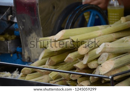Thai dessert style, Sugar cane for making cane juice