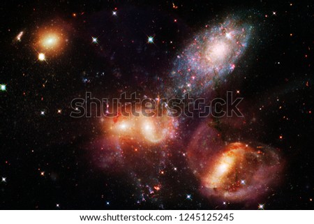 Beautiful of universe. Science fiction wallpaper. Elements of this image furnished by NASA.