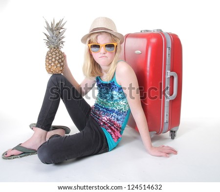 Little girl is going to hawaii