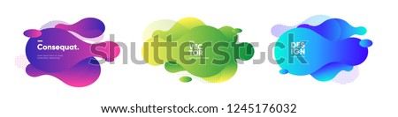 Fluid color badges set. Abstract shapes composition. Eps10 vector. Royalty-Free Stock Photo #1245176032