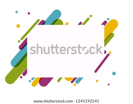 Open wishes card with text space for congrats or New year or Christmas in the middle and striped background,Abstract modern illustration background, paper card and colorful shape line
