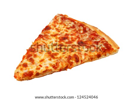 Cheese Pizza with white background, close up Royalty-Free Stock Photo #124524046