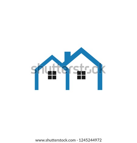 Real estate house logo design template vector illustration