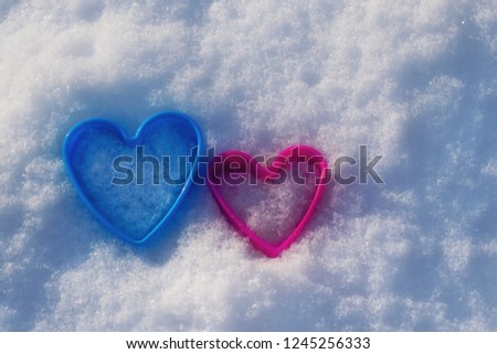 the image of the heart in the snow