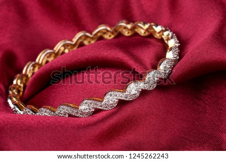 Diamond bracelet on cloth, diamond jewellery, diamond bangles,diamond jewelry