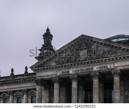 Reichstag Parliament Building Palace in Berlin