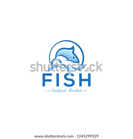 Fish Logo vector Illustration logo Template