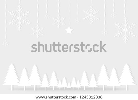 white gray christmas day paper postcard snowflake star background wallpaper