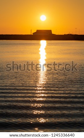 Vertical picture of sunset