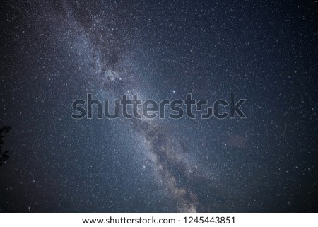 Milky way on starry sky