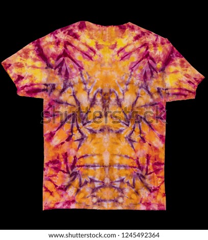 Colorful Abstract Tie Dye Shirt on Black Background