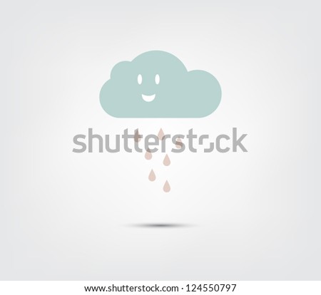 Abstract cute cartoon cloud illustration icon