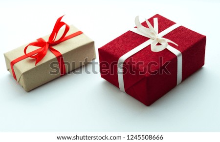 Christmas presents wrapped in wrapping paper
