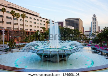 Fountain in downtown Los Angeles