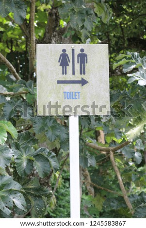 Public toilet sign outdoor
