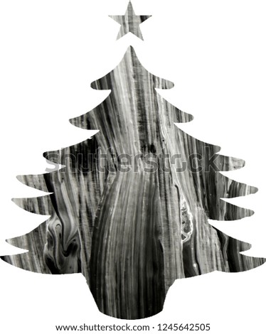 isolated christmas tree silhouette