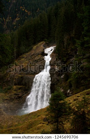 Krimml waterfalls near Kaprun, Austria