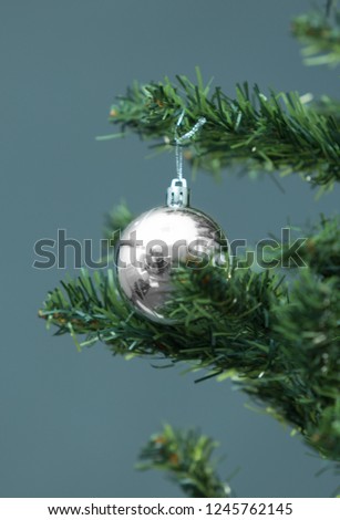 Christmas Baubles on Christmas Tree