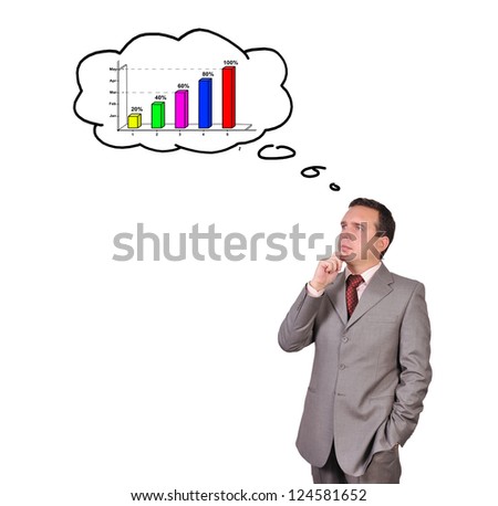 businessman dreaming at business strategy
