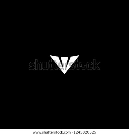 Outstanding professional elegant trendy awesome artistic black and white color V W WV VW initial based Alphabet icon logo.
