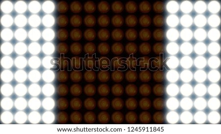 Electric lamps, color abstraction, loop. Modern virtual led animation background