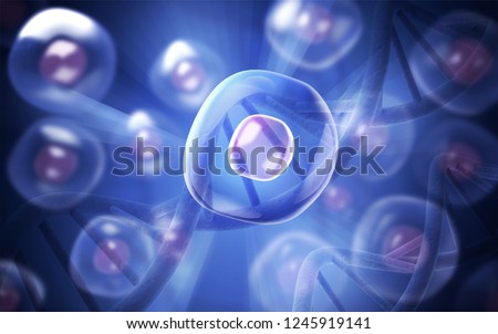 Cells under microscope Royalty-Free Stock Photo #1245919141