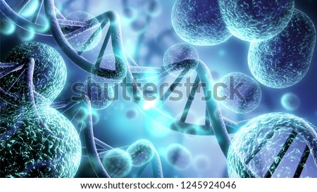 Close-up of virus cells or bacteria on light background Royalty-Free Stock Photo #1245924046