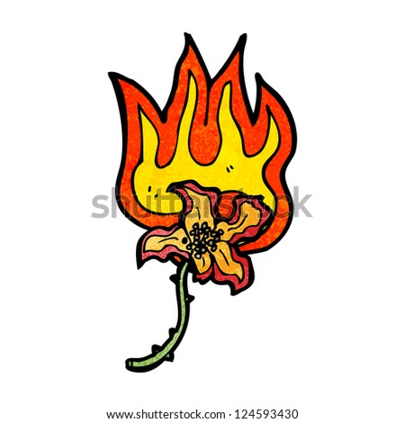 cartoon fire flower