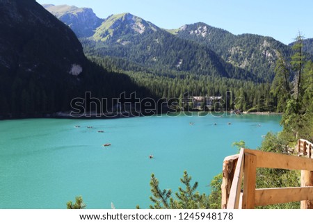 Lake Braies (BZ) One of the most beautiful alpine lakes. Very busy in the summer. A natural scenario of great beauty.