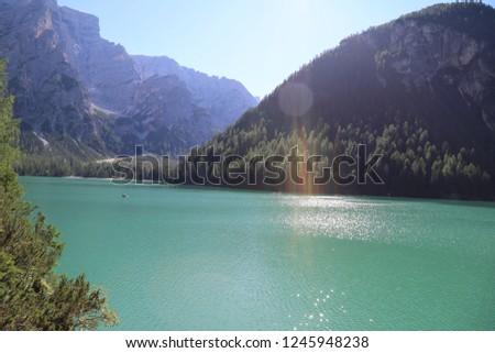 Lake Braies (BZ) One of the most beautiful alpine lakes. Very busy in the summer. A natural scenario of great beauty.