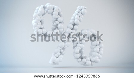 Percentage of blown foam, bubbles,3D rendering, 3D illustration

