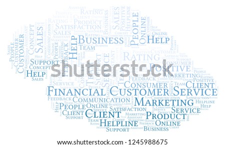 Financial Customer Service word cloud.