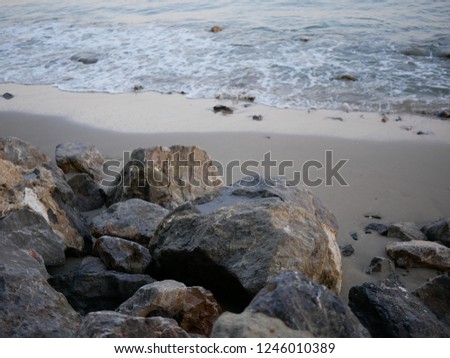 Background Stone on the Beach