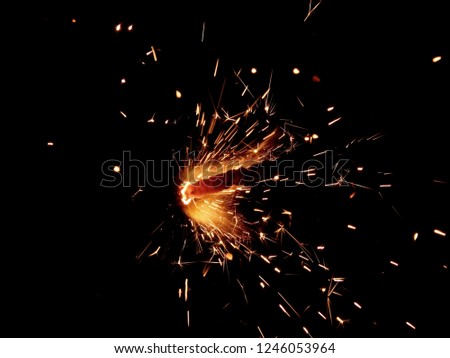 Sparklers on a black background Royalty-Free Stock Photo #1246053964