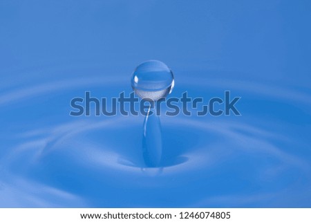 Blue water droplet 